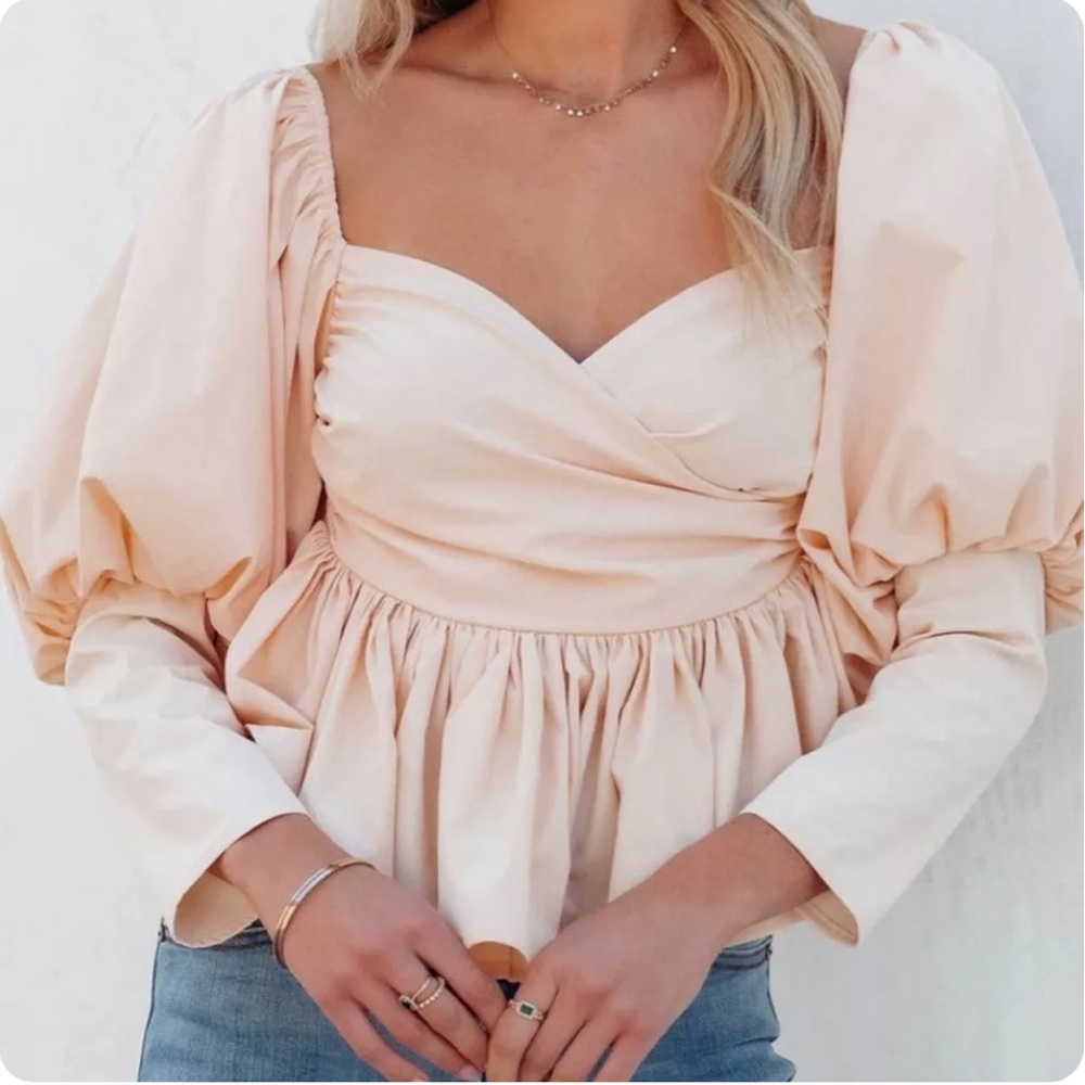 Vici Blush Pink Peplum Blouse